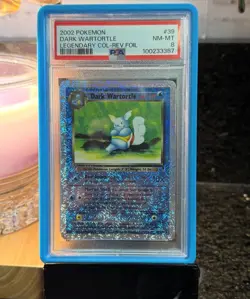 Pokemon 2002 Legendary Collection Dark Wartortle Reverse Holo 37/110 PSA 8 - Image 1