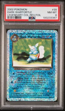 Pokemon 2002 Legendary Collection Dark Wartortle Reverse Holo 37/110 PSA 8 - Image 2