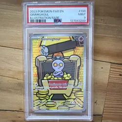 Pokemon Gimmighoul Illustration Rare Holo SV04 Paradox Rift 198/182 2023 PSA 9 - Image 1
