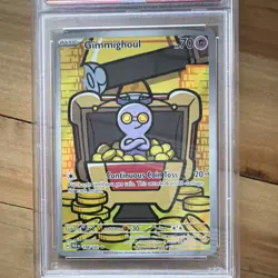 Pokemon Gimmighoul Illustration Rare Holo SV04 Paradox Rift 198/182 2023 PSA 9 - Image 3