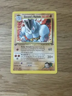 Giovanni's Machoke - 42/132 Pokemon Gym Challenge - 1st Edition NM Near Mint - Image 1
