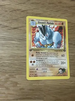 Giovanni's Machoke - 42/132 Pokemon Gym Challenge - 1st Edition NM Near Mint - Image 3