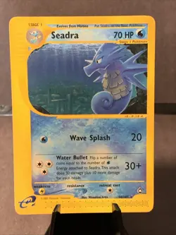 Pokemon TCG Seadra #58/147 Uncommon Non Holo Aquapolis Set VTG WOTC 2002 LP - Image 1
