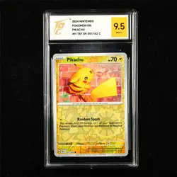 TQG 9.5 MINT+ 2024 Pokemon ENG Pikachu 051/162 C - Image 1