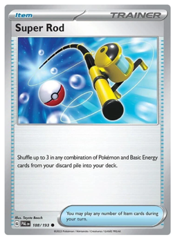 1x Super Rod 188/193 - Common - MINT / NM - Pokemon - Paldea Evolved - ENGLISH - Image 1