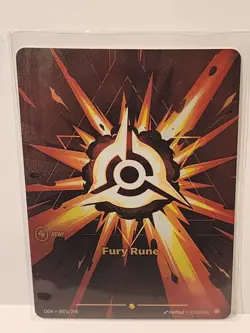 2025 League of Legends Riftbound English TCG Card Fury Rune OGN·007a/298 Alt Art - Image 1