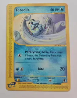 Rare Pokemon Trading Card-Totodile 135/165 Expedition Base Set E Reader.Mint. - Image 1