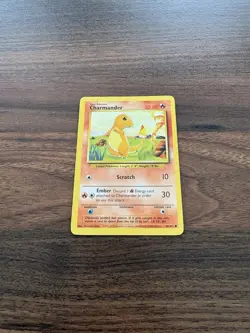 Pokemon TCG Charmander Base Set 46/102 Regular Unlimited Common Card LP - Image 2