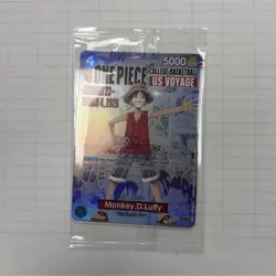 Bandai One Piece CCG Monkey D. Luffy 145 US Voyage Promo Holo 5000 Power Card - Image 1