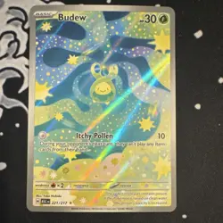 Pokemon Budew TCG Card 221/217 Holo Rare Basic Stage Plant Type Card Stock 2026 - Image 1