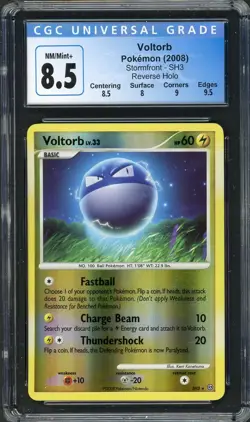 CGC 8.5 Voltorb Stormfront SH3 Reverse Holo Pokemon Card B15 - Image 1