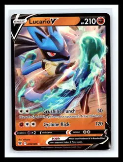 💥 Pokemon TCG Lucario v Astral Radiance Holo Ultra Rare Card 078/189 - Image 1