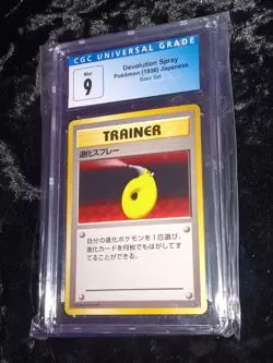 1996 Pokemon Base Set Devolution Spray CGC 9 MINT Pokemon Card Trainer - Image 1