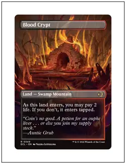1x Blood Crypt, Double-Sided Borderless Art 0349, Lorwyn Eclipsed, Magic MTG NM - Image 2