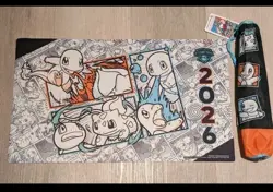 Pokemon Europe International Championship Kanto Starters Comic Playmat EUIC 2026 - Image 1