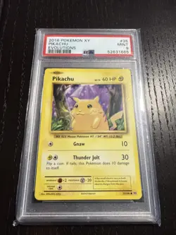 2016 Pokemon XY Pikachu Evolutions Psa 9 - Image 1