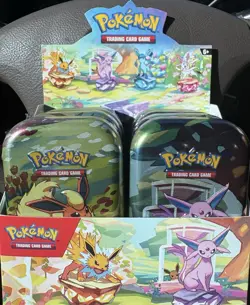Pokemon Scarlet & Violet Prismatic Evolutions Flareon Mini Tin - Image 1