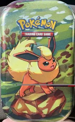 Pokemon Scarlet & Violet Prismatic Evolutions Flareon Mini Tin - Image 2