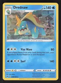 Drednaw 39/185 Cracked Ice Holo Pokemon TCG Deck Exclusives VLP - Image 1