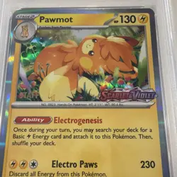 2023 Pokemon Pawmot Staff Prerelease Promo 006 Scarlet Violet PSA 10 Pop 13 - Image 3