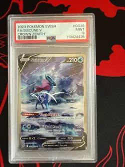 2023 PSA 9 FA Suicune V #GG38 Full Art Galarian Gallery Pokemon TCG Crown Zenith - Image 1