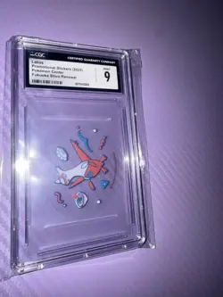 CGC 9 Latias Fukuoka Store Renewal Pokemon Center 2025 Promotional Sticker - Image 1
