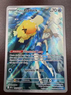 Pokemon Misty's Psyduck 193/182 Destined Rivals Holo Illustration Rare (NM-) - Image 1