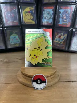 Pikachu – Pokemon Topps 2000 Animation TV Series 3 HOLO #25 / #HV6 BLUE LOGO - Image 1