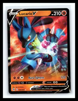 💥 Pokemon TCG -Lucario V - Fusion Strike - 146/264 - Ultra Rare Holo - Image 1