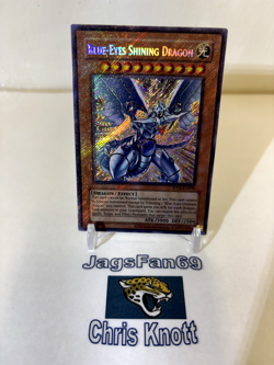 Blue-Eyes Shining Dragon RP02-EN096 Secret Rare LP Foil Bleed 2020 Reprint - Image 1