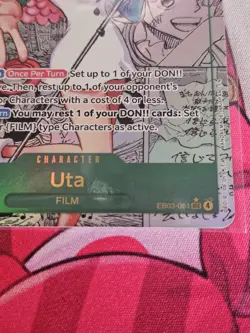 ONE PIECE ENGLISH EB03-HEROINES EDITION MANGA ALT ART #061 UTA PRE-RELEASE NM - Image 3
