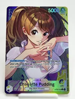 One Piece TCG Charlotte Pudding OP08-058 Alt Art Leader Two Legends English NM/M - Image 1