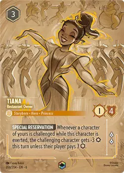 Lorcana Tiana Restaurant Owner Enchanted 206/204 Azurite Sea NM/M GaviCards - Image 1