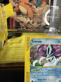 Suicune H25/H32 Holo Rare Aquapolis e-Reader 2002 Pokemon Card w/ Swir - Image 3