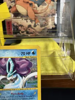 Suicune H25/H32 Holo Rare Aquapolis e-Reader 2002 Pokemon Card w/ Swir - Image 4