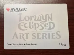 Grave Venerations 46/54 MTG Lorwyn Eclipsed Art Series Card - GOLD STAMPED - Image 2