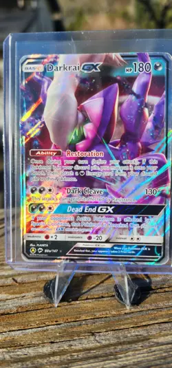 Pokemon Darkrai GX Full Art Ultra Rare Holo Foil Card 88/147 Burning Shadows - Image 1