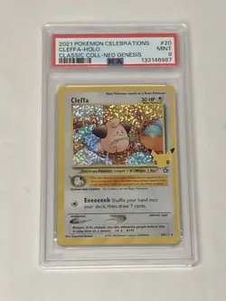 2021 Pokemon Celebrations Cleffa Holo Neo Genesis #20 Mint PSA 9 Card Collect - Image 1