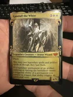 Gandalf the White (Showcase Scrolls Foil) Lord of the Rings MTG 470 NM - Image 1