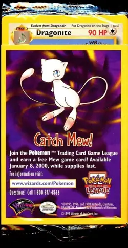 1x Sealed DRAGONITE # 5 Black Star Promo WB Movie WOTC Pokemon Card (Purple) - Image 2