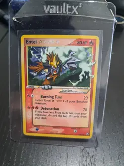 Pokemon Entei Gold Star Card 113/115 EX Unseen Forces Rare - Image 1