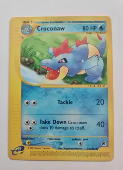 Rare Pokemon Trading Card- Croconaw 74/165 Expedition Base Set E Reader.Mint. - Image 1