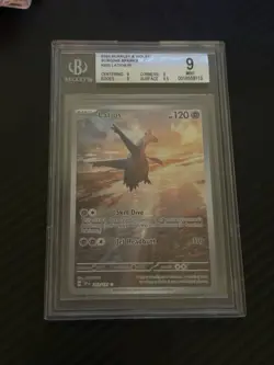 Pokemon Latios 203/191 Sv08 Surging Sparks Illustration Rare Holo BGS 9 - Image 1