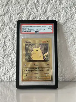 2021 Pokemon Celebrations UPC Gold Metal Pikachu Card #58 PSA 9 - Image 1