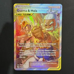 Guzma & Hala Full Art Holo Ultra Rare 229/236 Sm-Cosmic Eclipse Pokemon TCG - Image 1