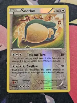 Snorlax ⭐ 77/124 Reverse Holo Rare Fates Collide 2016 Pokemon LP - Image 1