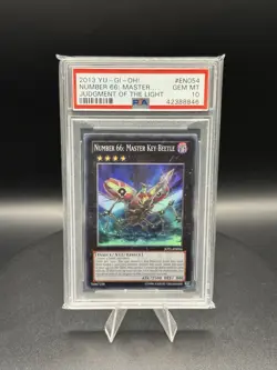 Yugioh Number 66: Master Key Beetle JOTL-EN054 Super Rare NM Unlimited PSA 10 - Image 1