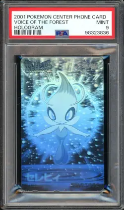 Celebi Phone Card Pokemon 2001 HOLOGRAM Voice of the Forest Movie Japanese PSA 9 - Image 1