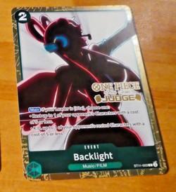 ONE PIECE ENGLISH CARD GAME HOLO JUDGE CARTE Backlight ST11-003 EN MINT - Image 1