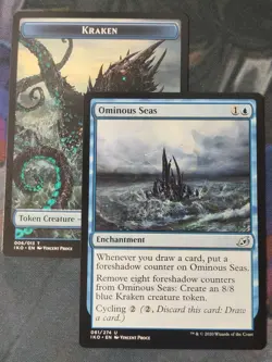Ominous Seas w/ Kraken Token | 7% Off 2+ | Ikoria | NM | MTG - Image 1